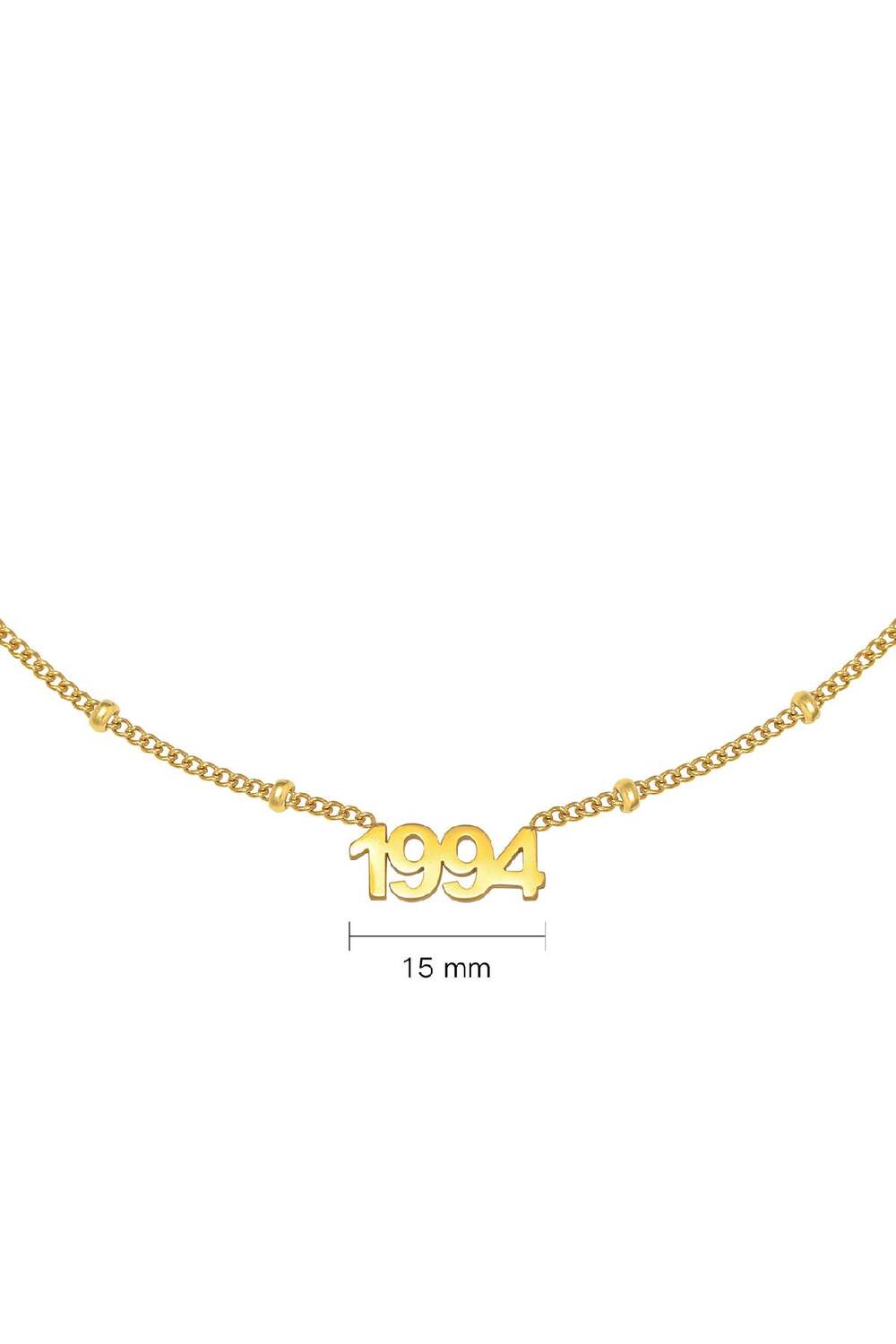 Collier Year 1994 Couleur or Acier inoxydable h5Image2
