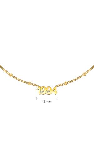Collier Year 1994 Couleur or Acier inoxydable h5 Image2