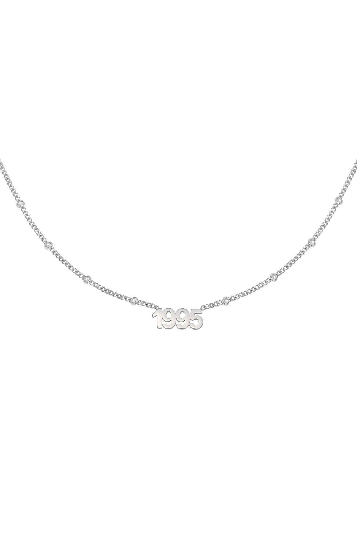 Necklace Year 1995 Silver Color Stainless Steel 2