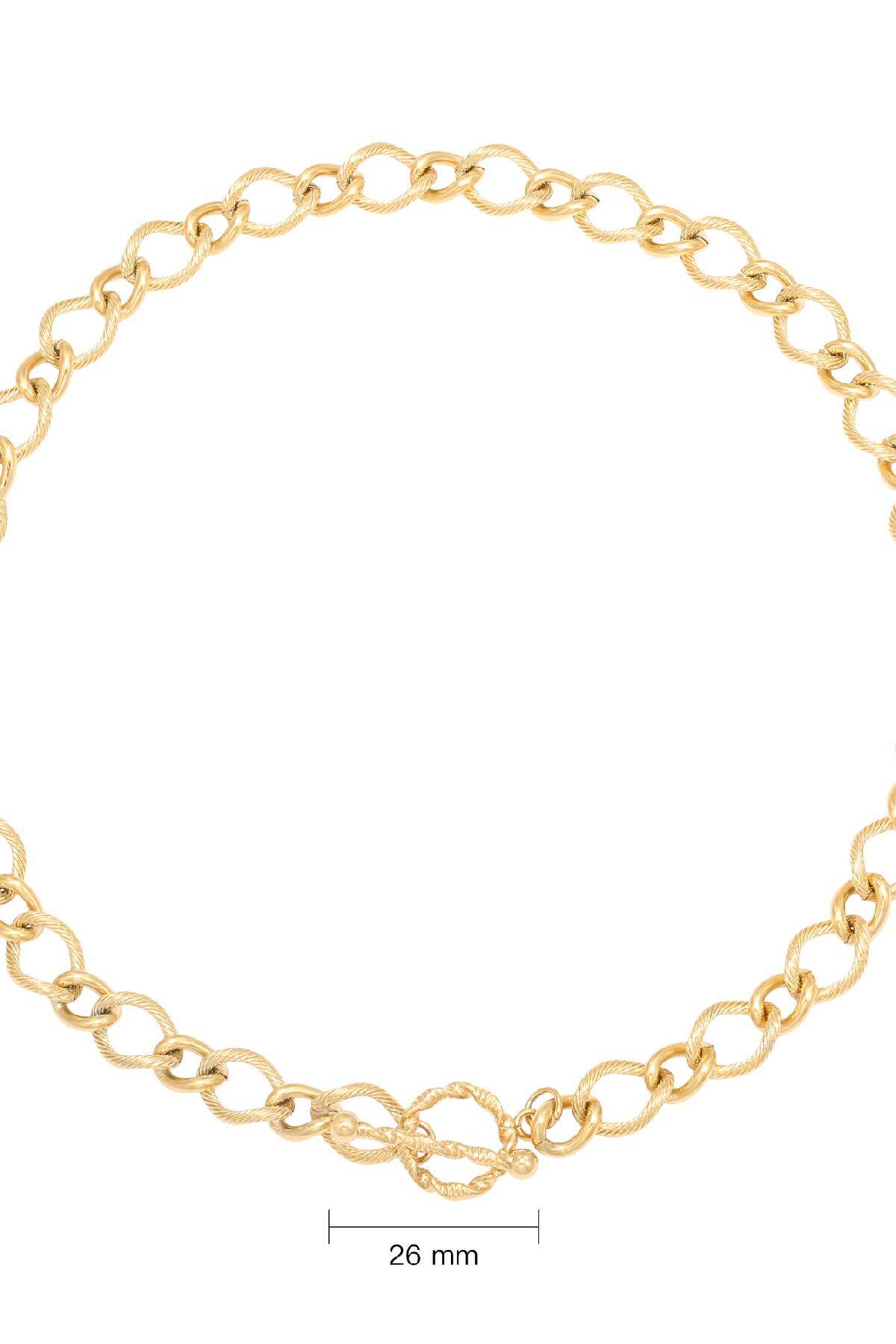 Collier Airy Rounds Couleur or Acier inoxydable h5 Image2