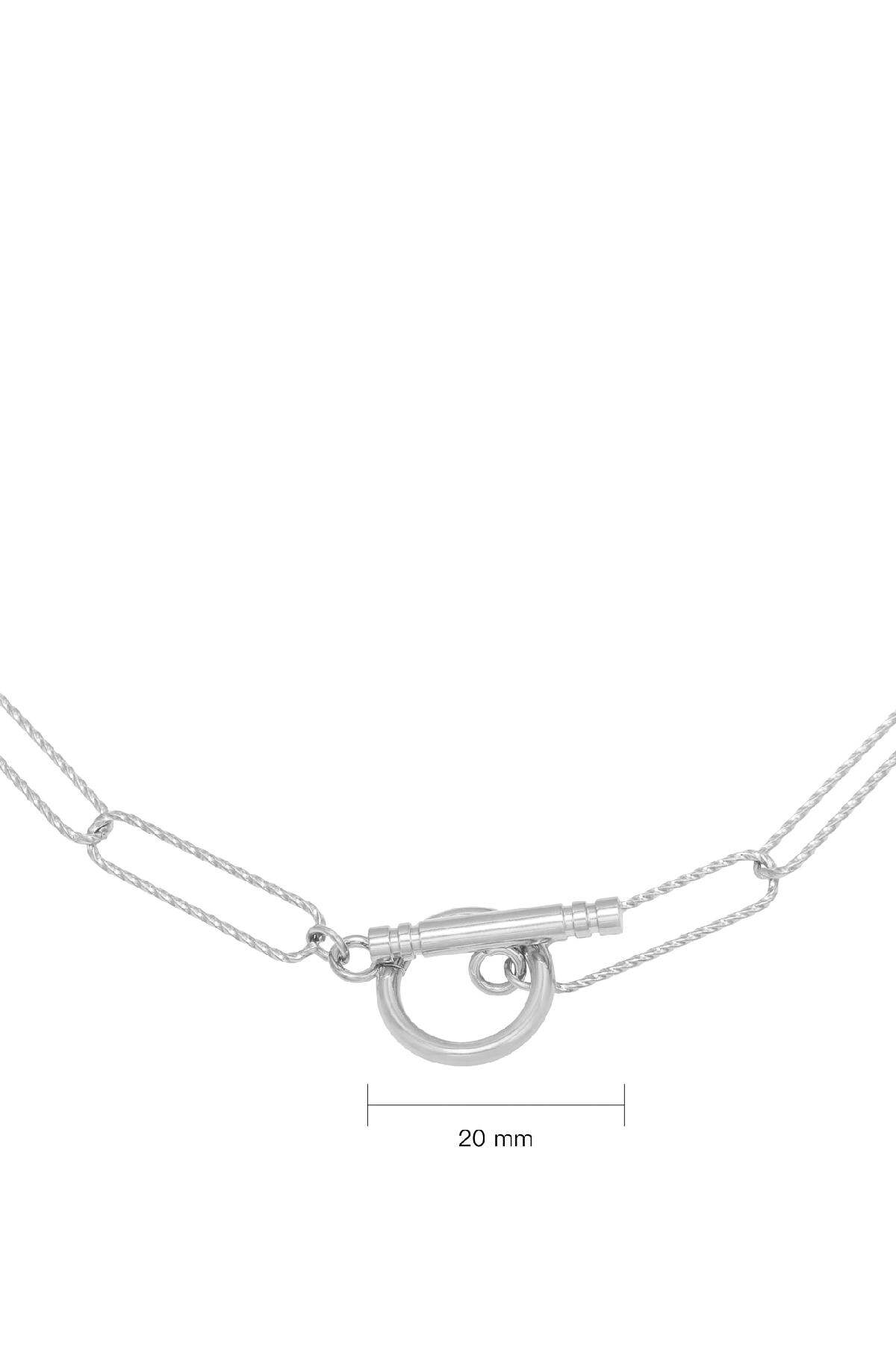 Halskette Airy Squares Silber Edelstahl h5 Bild2