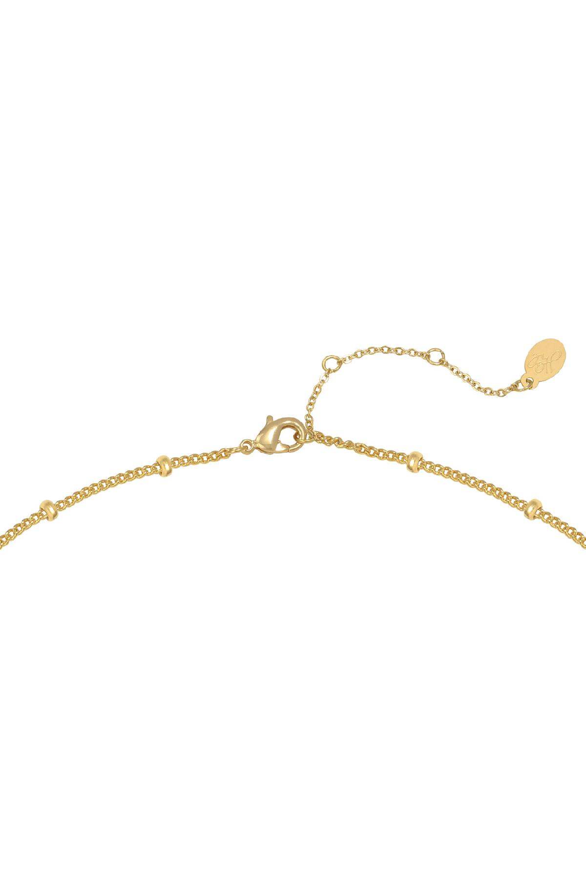 Necklace Dotted XOXO Gold Color Stainless Steel Picture3