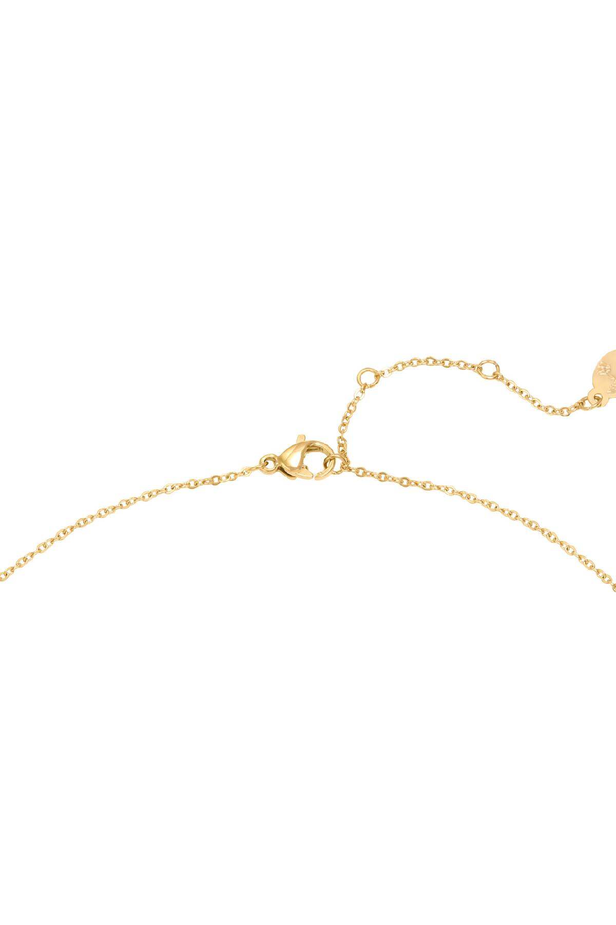 Kolye Yüzen Yıldızlar Gold Stainless Steel Resim2