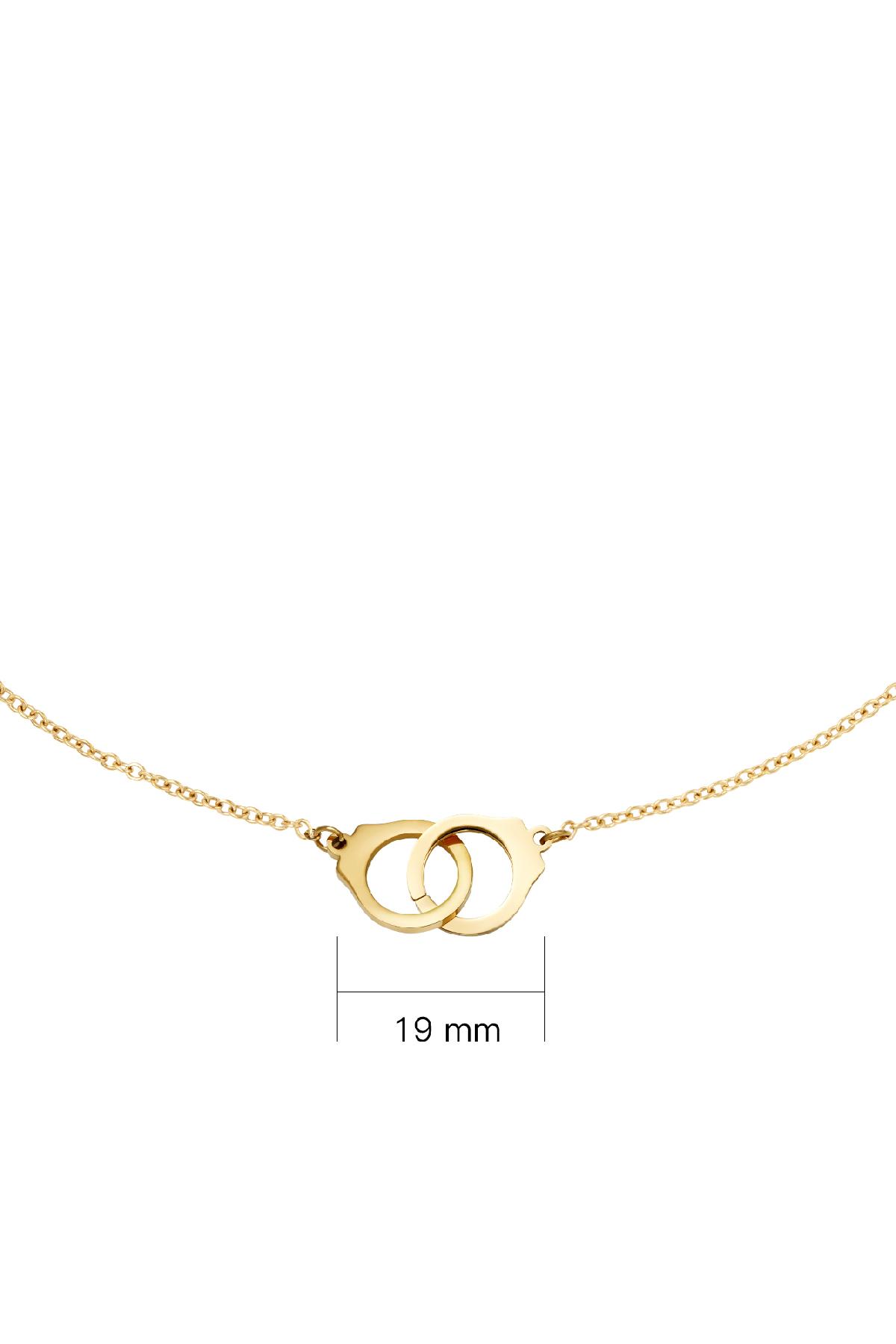 Collar Handcuffs Color dorado Acero inoxidable Imagen3