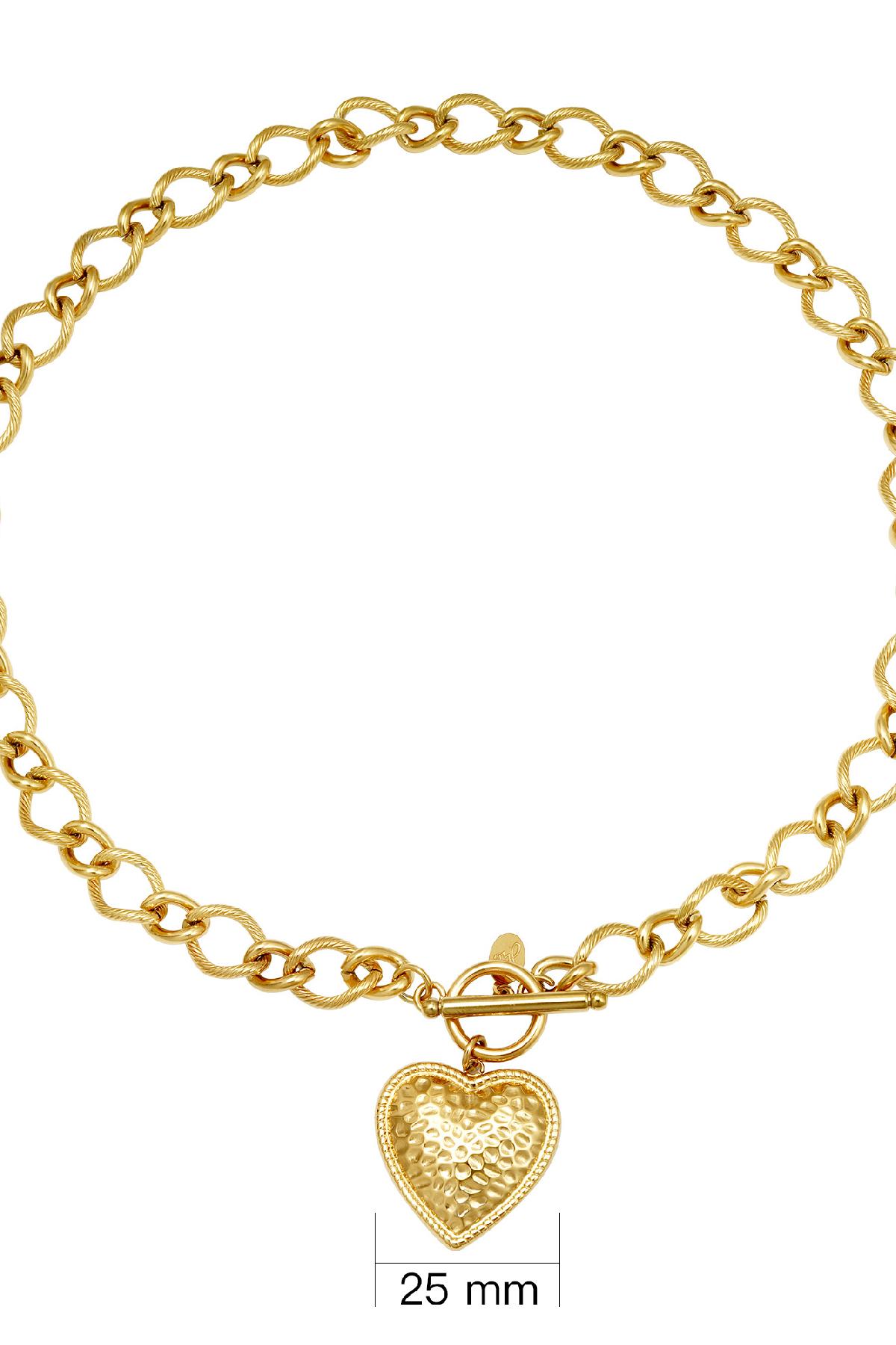 Collier Heart of Gold Couleur or Acier inoxydable h5 Image2