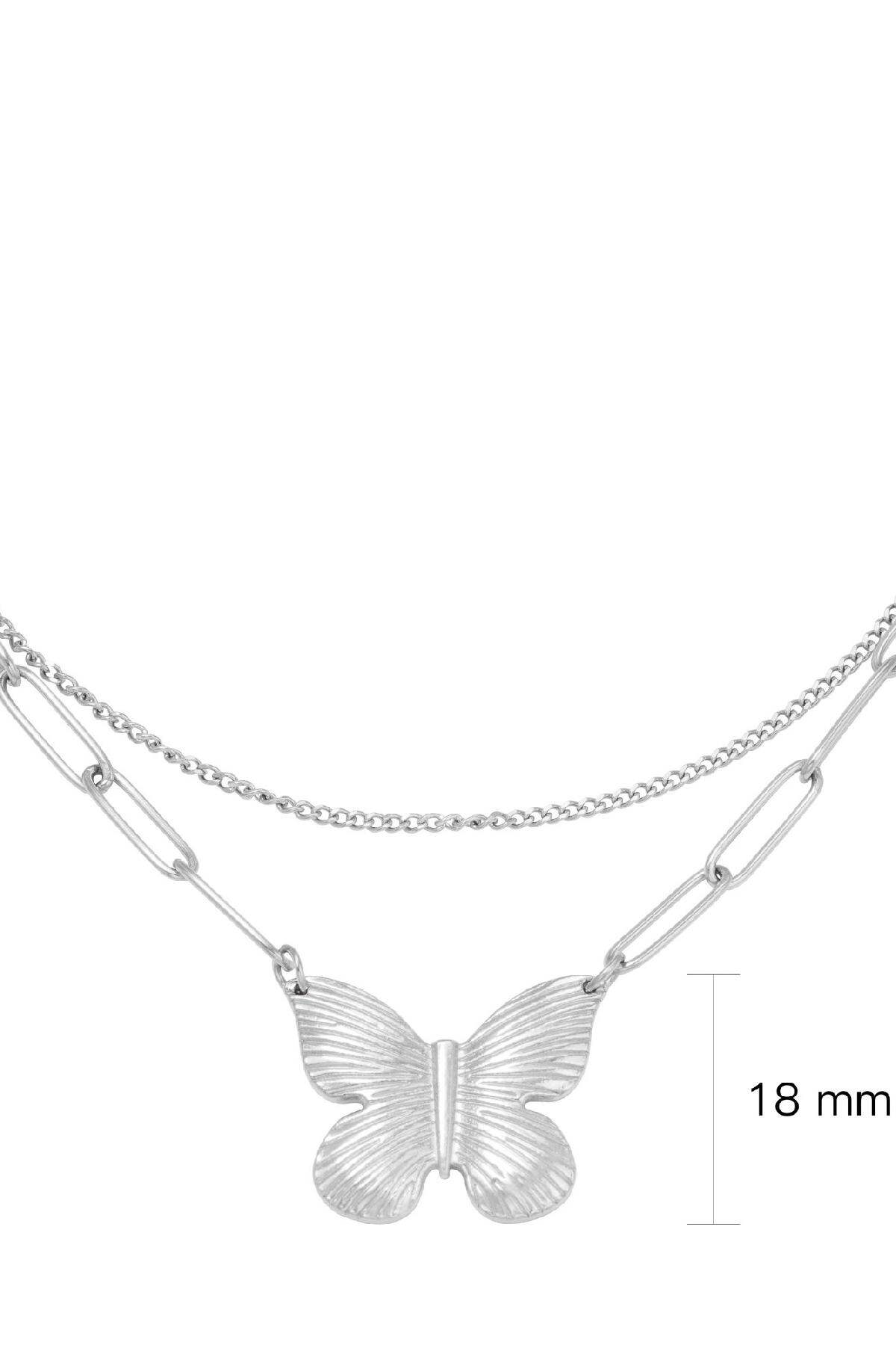 Kolye Kelebek Zinciri Silver Color Stainless Steel h5Resim2