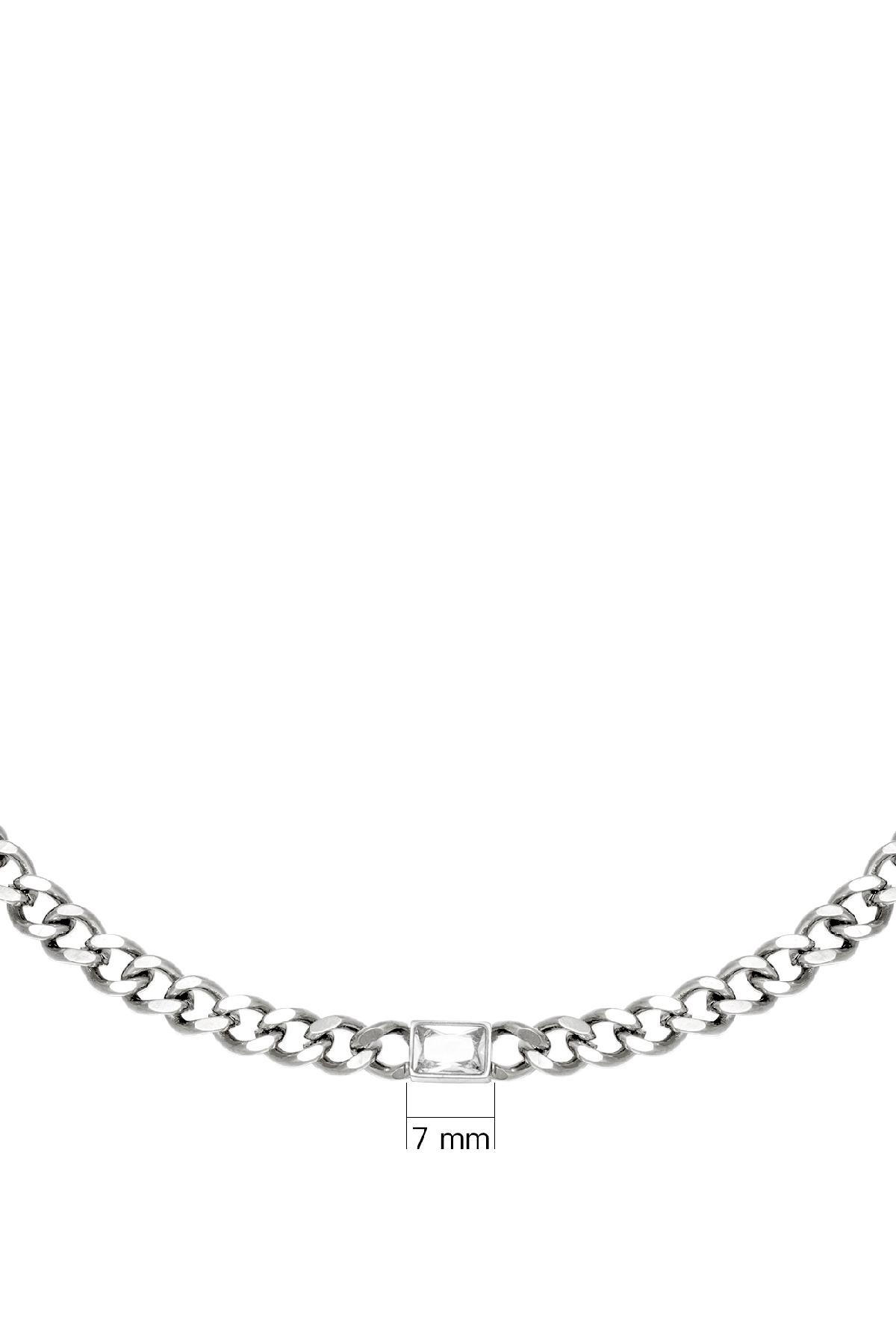 Halskette Diamond In Chain Silber Edelstahl h5 Bild3