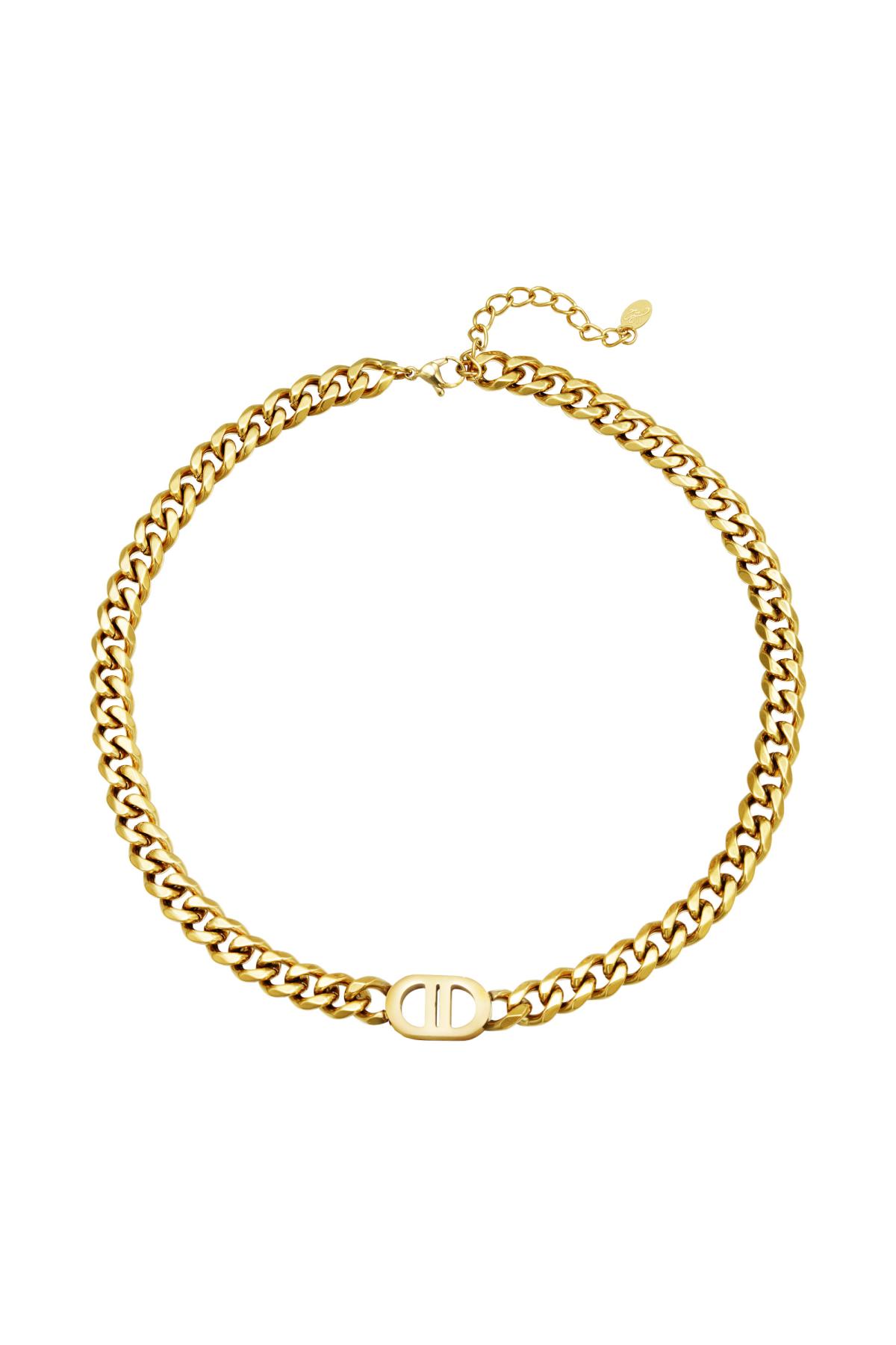 Collier The Good Life Couleur or Acier inoxydable h5 