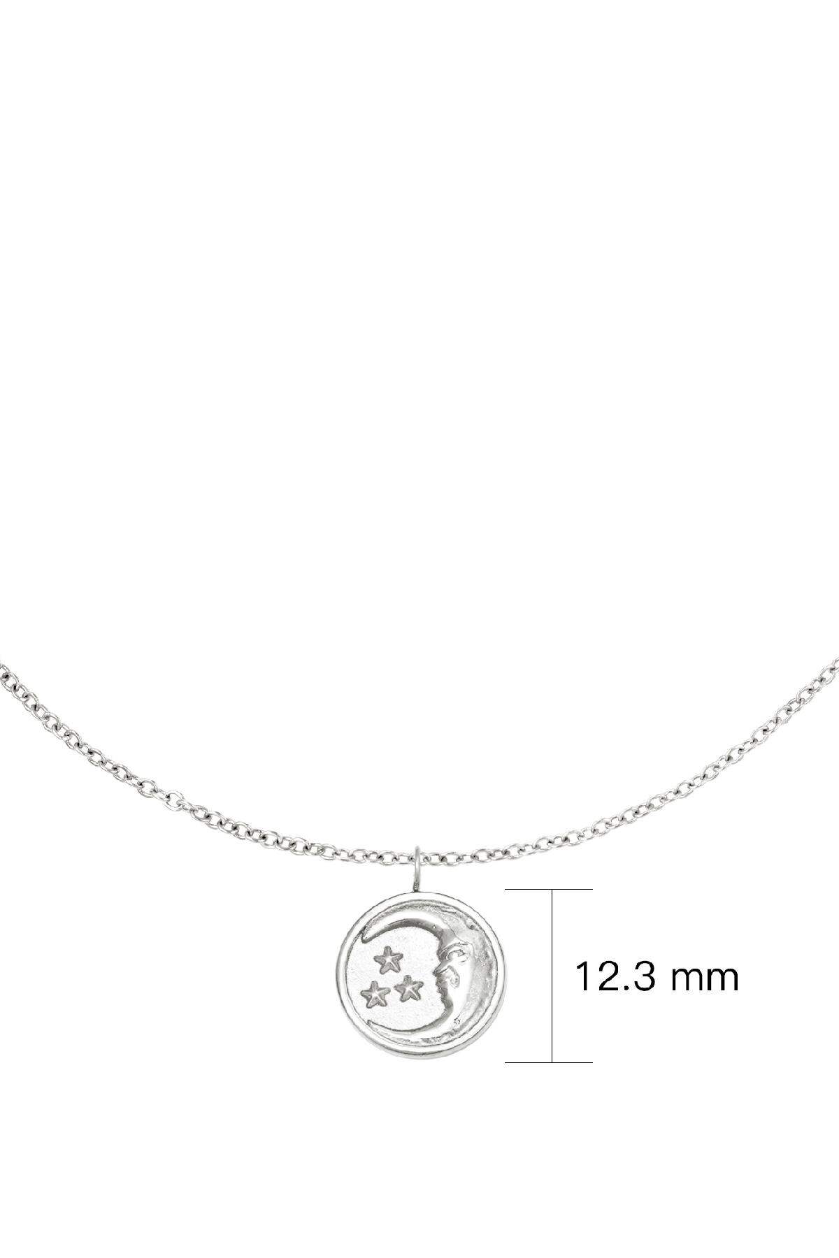 Collier Glowing Moon Argenté Acier inoxydable Image4