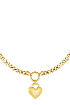 Halskette Ein Herz voller Liebe Goldfarbe Edelstahl h5 Bild4