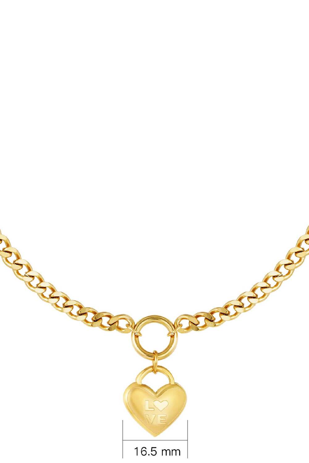 Halskette Ein Herz voller Liebe Goldfarbe Edelstahl h5Bild5