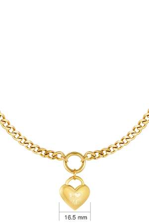 Halskette Ein Herz voller Liebe Goldfarbe Edelstahl h5 Bild5
