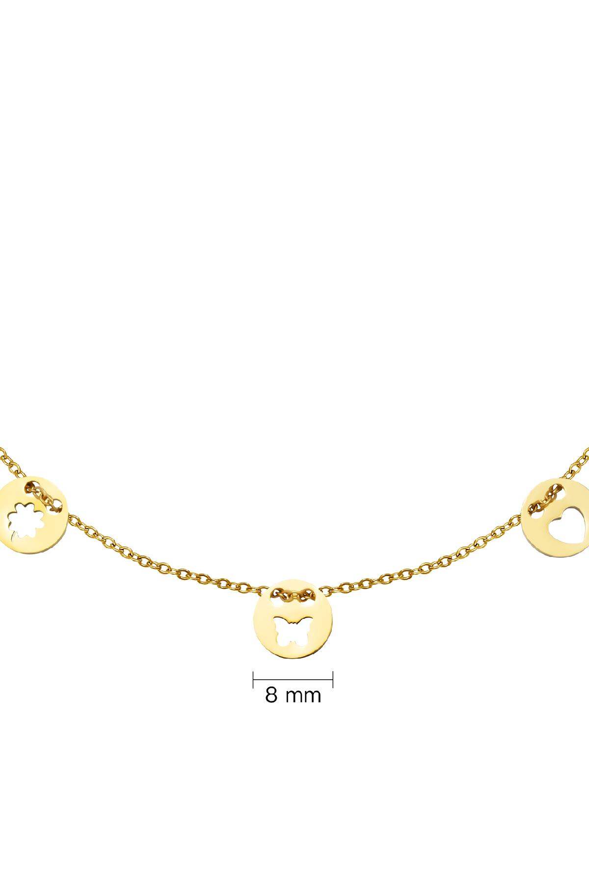 Ketting Sweet Day Goud kleur Stainless Steel h5 Afbeelding3