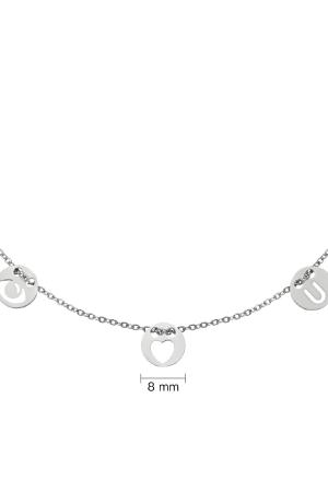 Halskette Eye-Love-You Coin Silber Edelstahl h5 Bild2