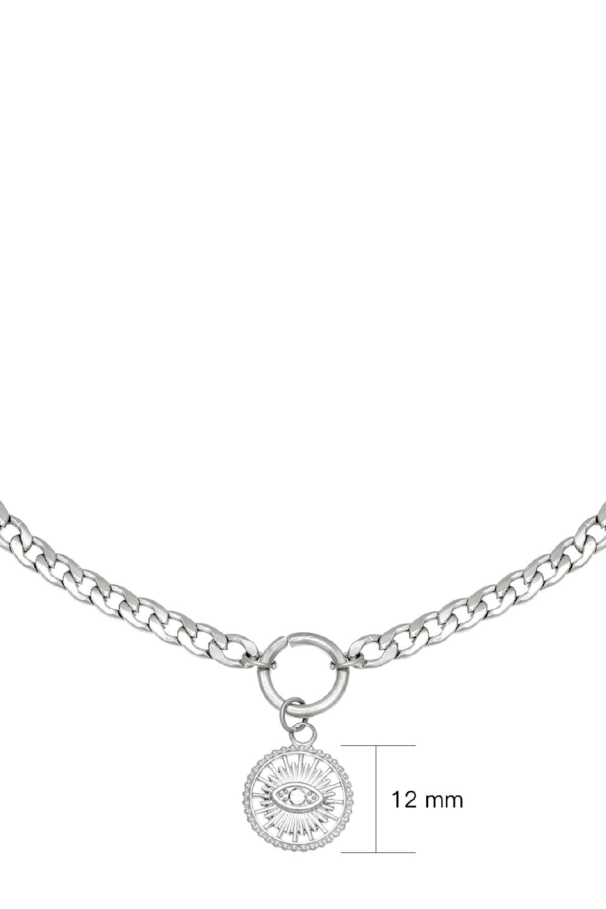 Collar Sundial Plata Acero inoxidable h5 Imagen3