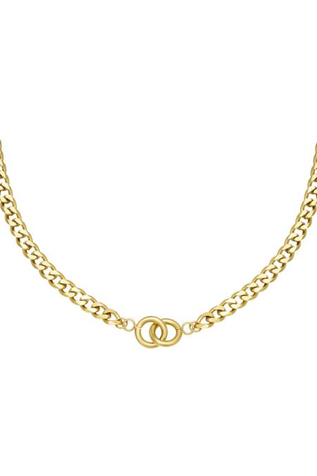 Necklace Intertwined Silver Color Stainless Steel