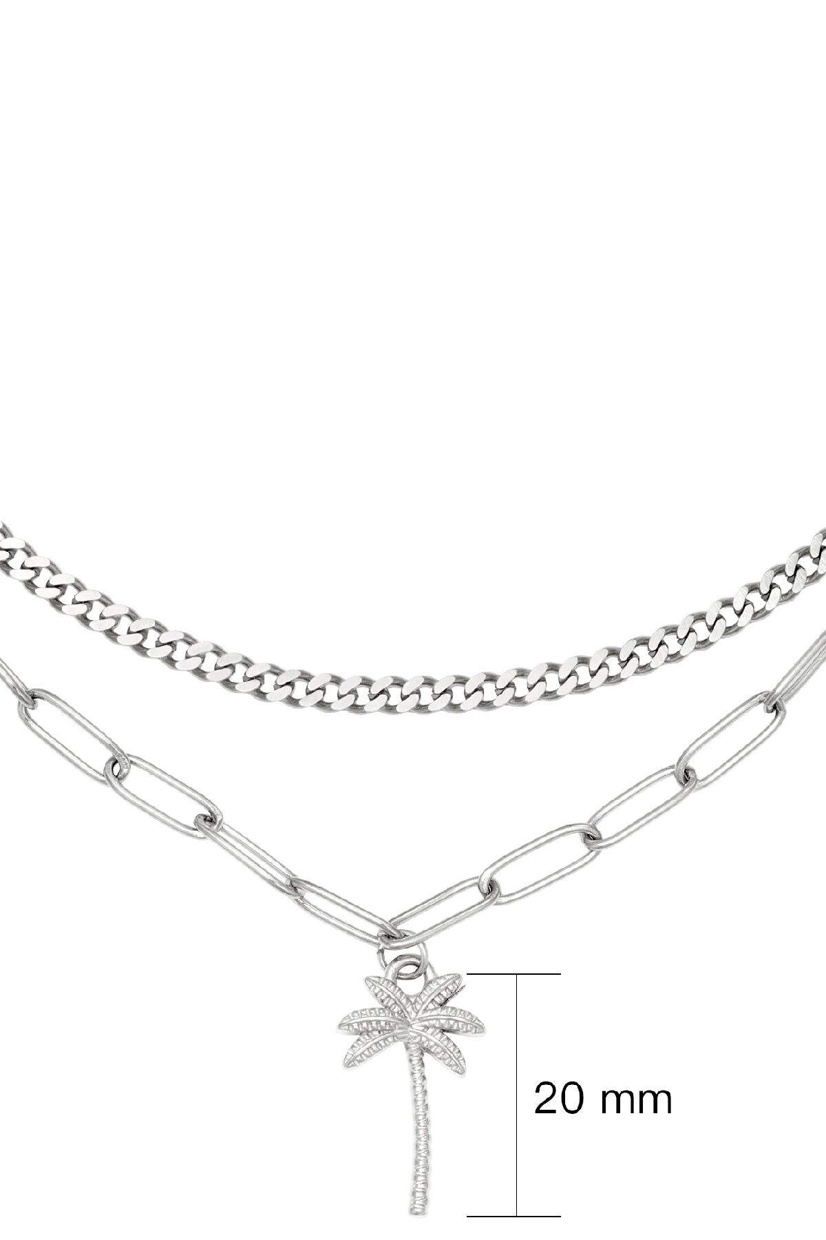 Halskette Beachy Palm Silber Edelstahl h5 Bild2