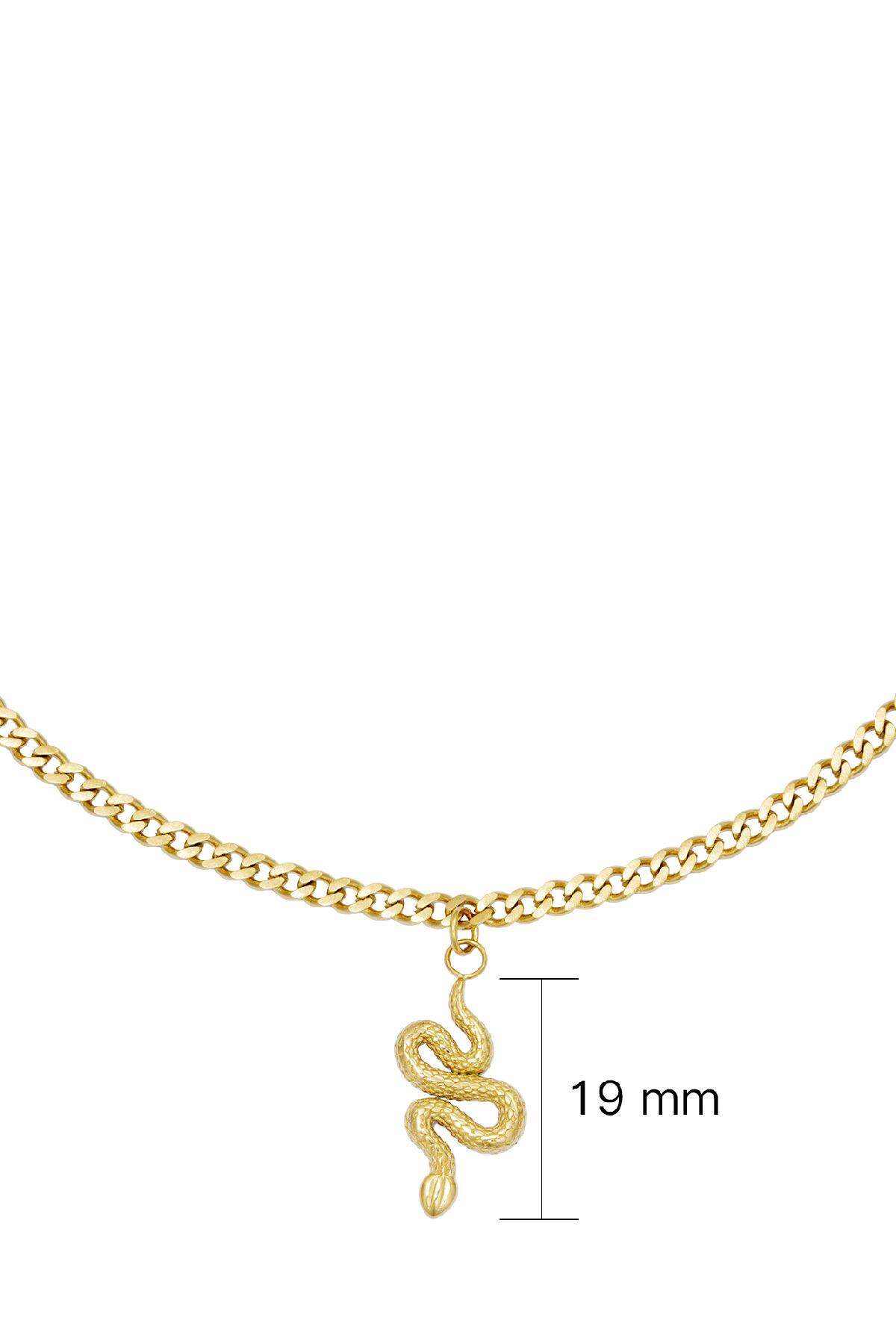 Halskette Shiny Serpent Goldfarbe Edelstahl Bild4