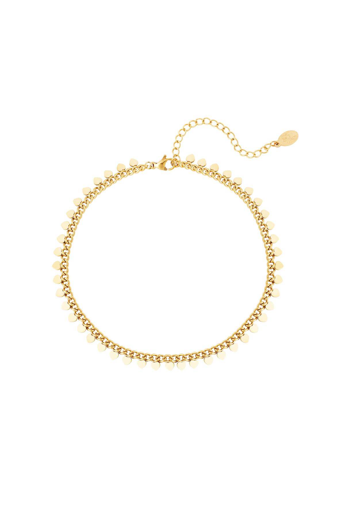 Cavigliere cuori in acciaio inox Gold Stainless Steel h5 