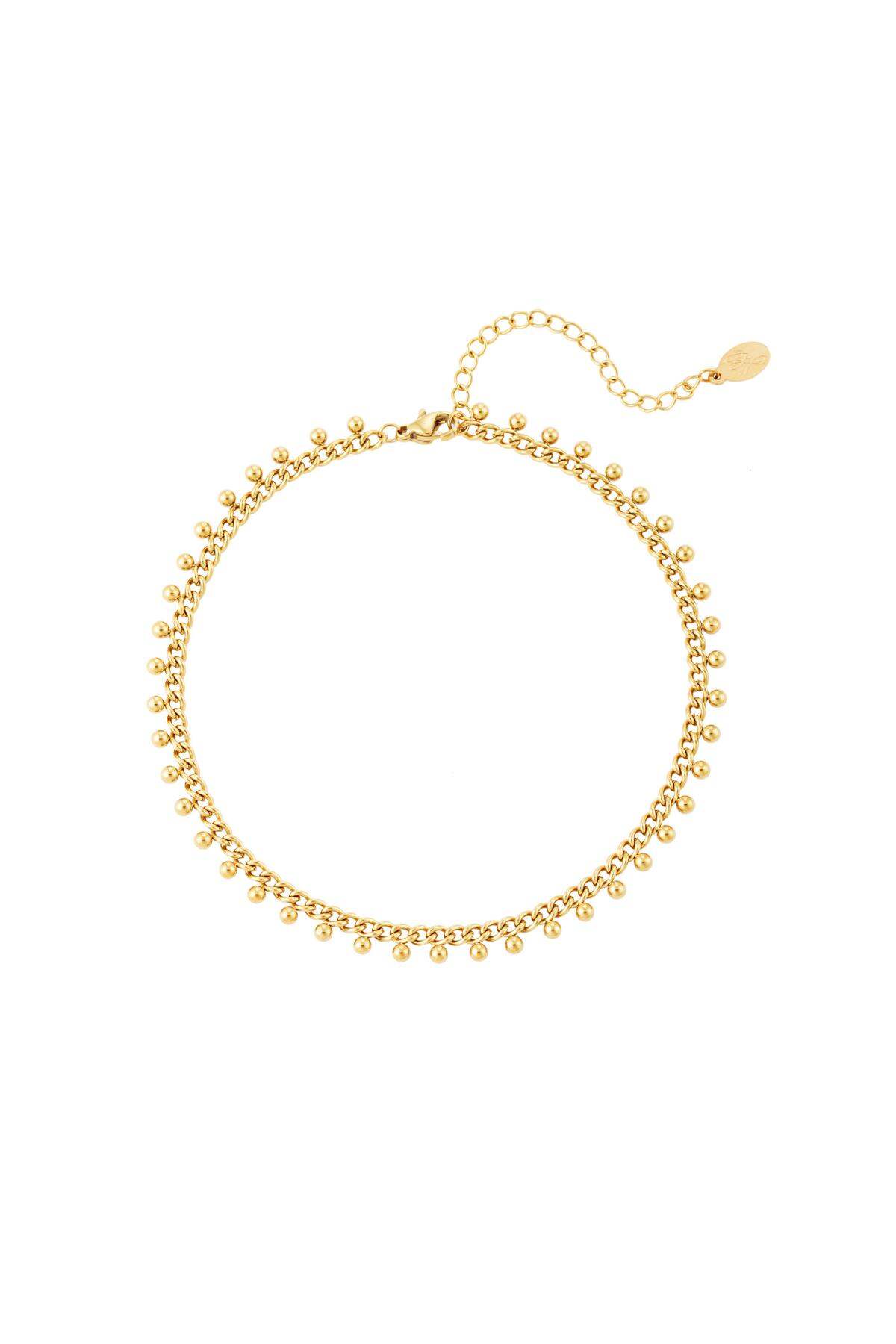 Paslanmaz çelik halhal noktalar Gold Stainless Steel (Pack with plastic bag) h5 