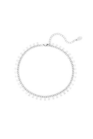 stainless steel anklet recktangles h5