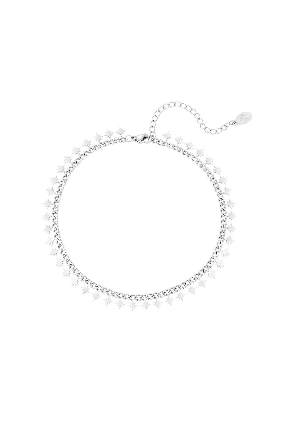 stainless steel anklet sparkling stars