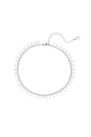 stainless steel anklet sparkling stars h5