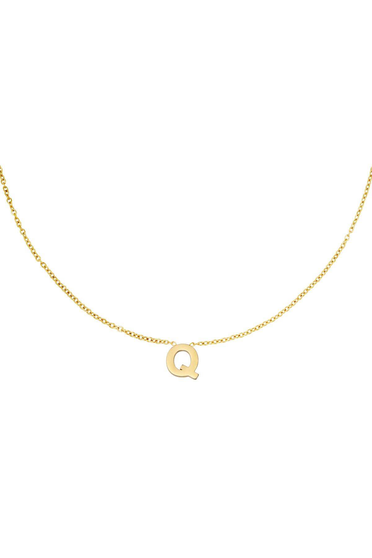 stainless steel necklace initial c  
