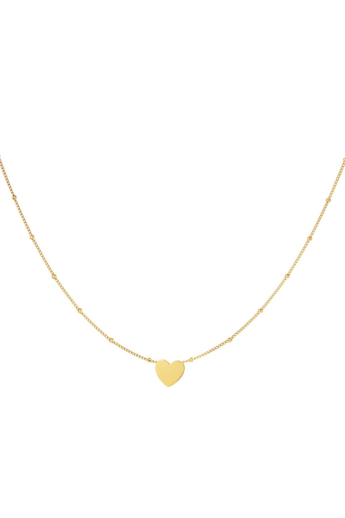 Minimalist kolye kalp Gold Stainless Steel 2