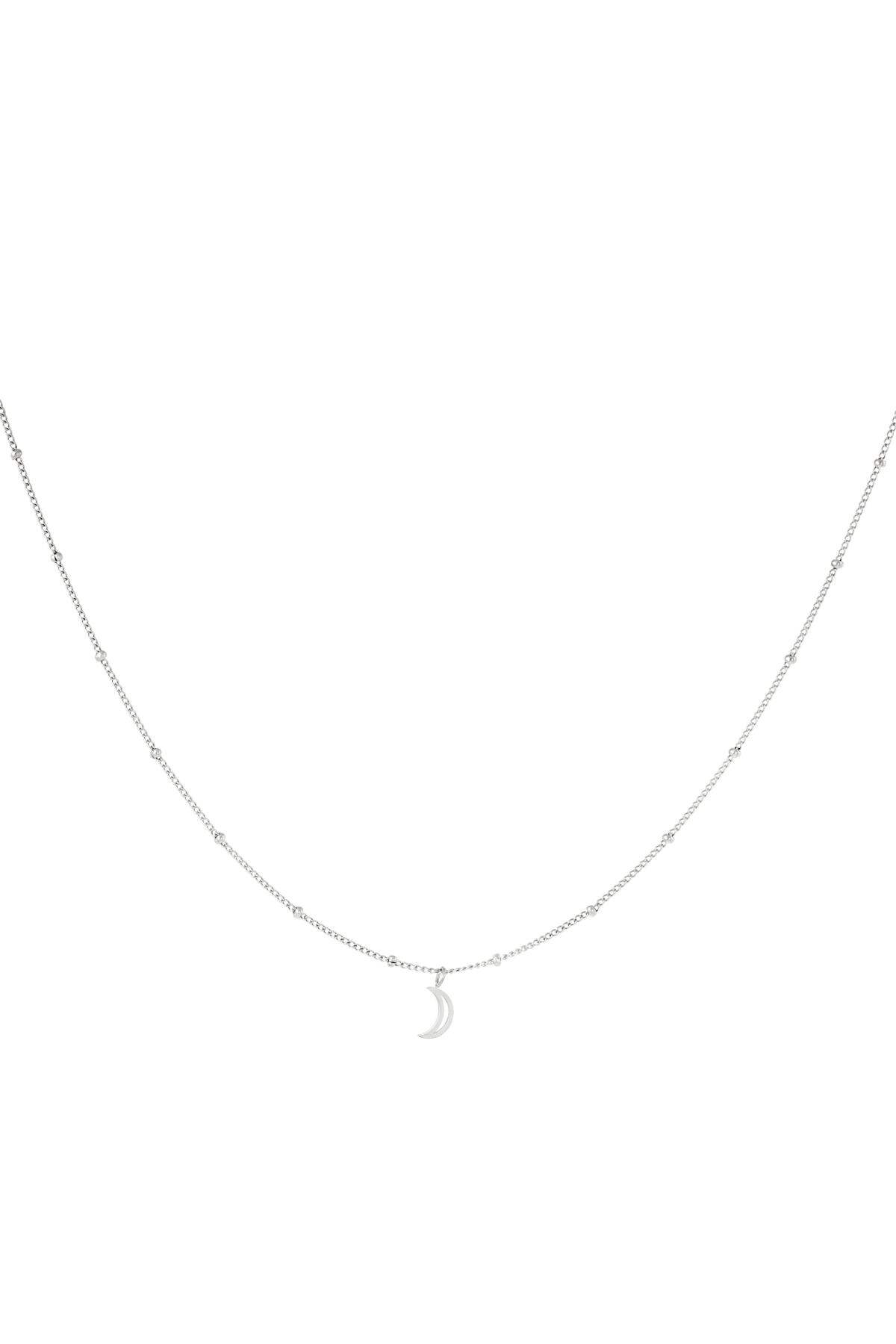 Collar minimalista luna abierta Plata Acero inoxidable h5 