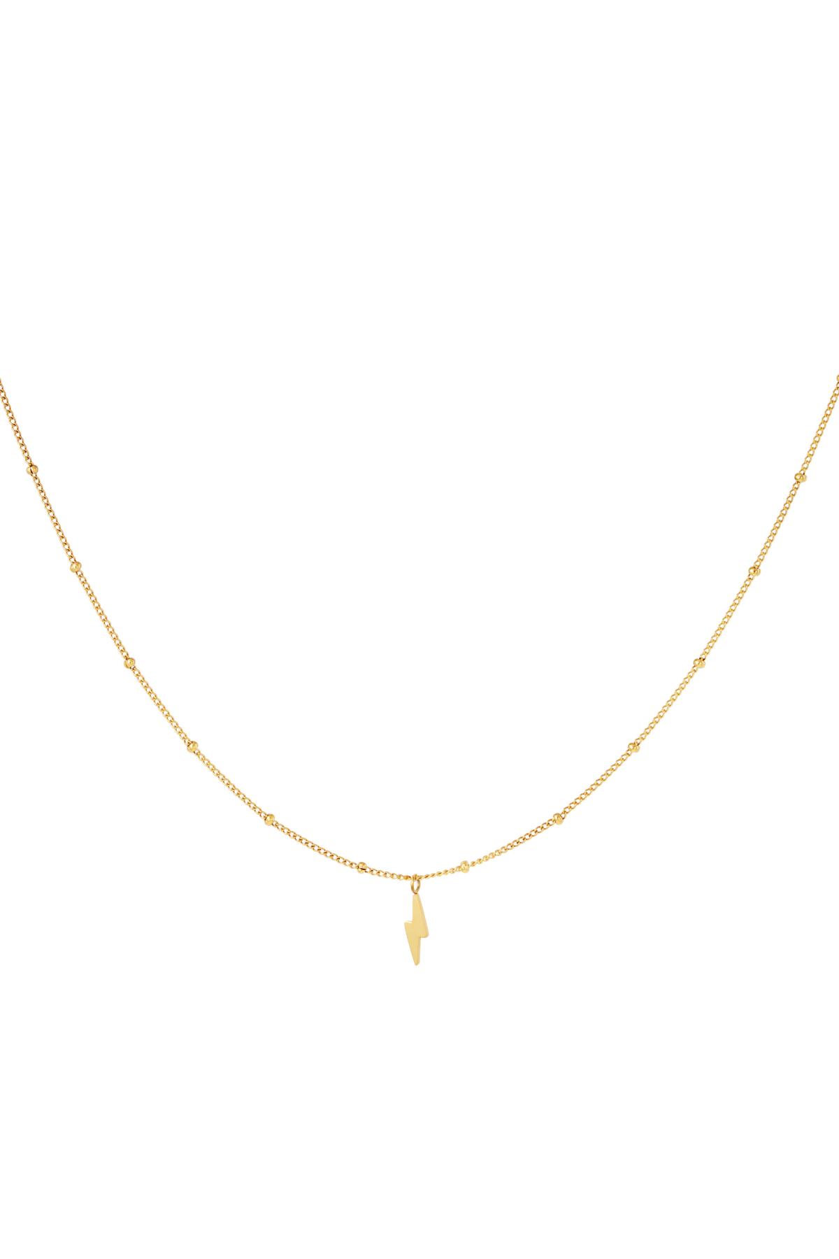 Groothandel Goudkleurig RVS Bliksemschicht Ketting Set van 1