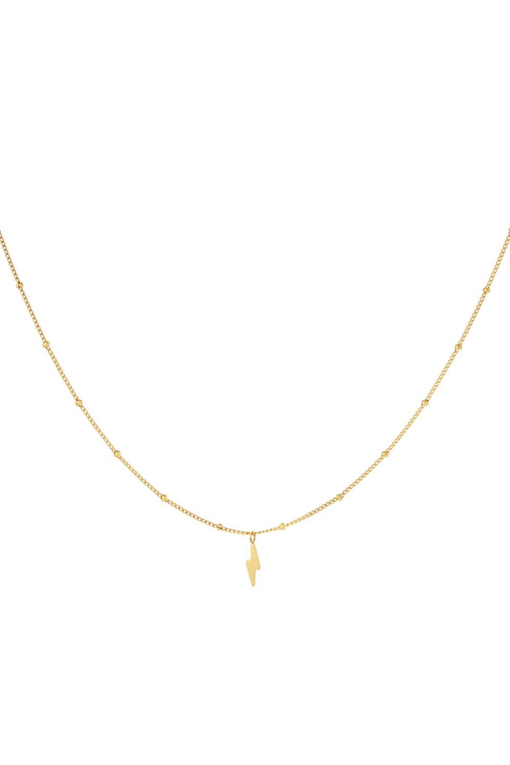 Collier éclair Couleur or Acier inoxydable