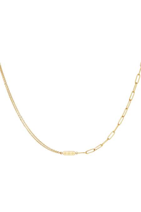 Edelstahlkette mit Doppelkette und Charm