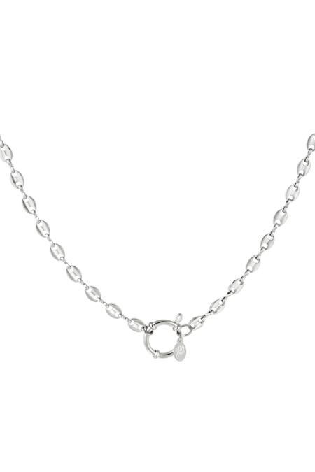 stainless steel linked necklace