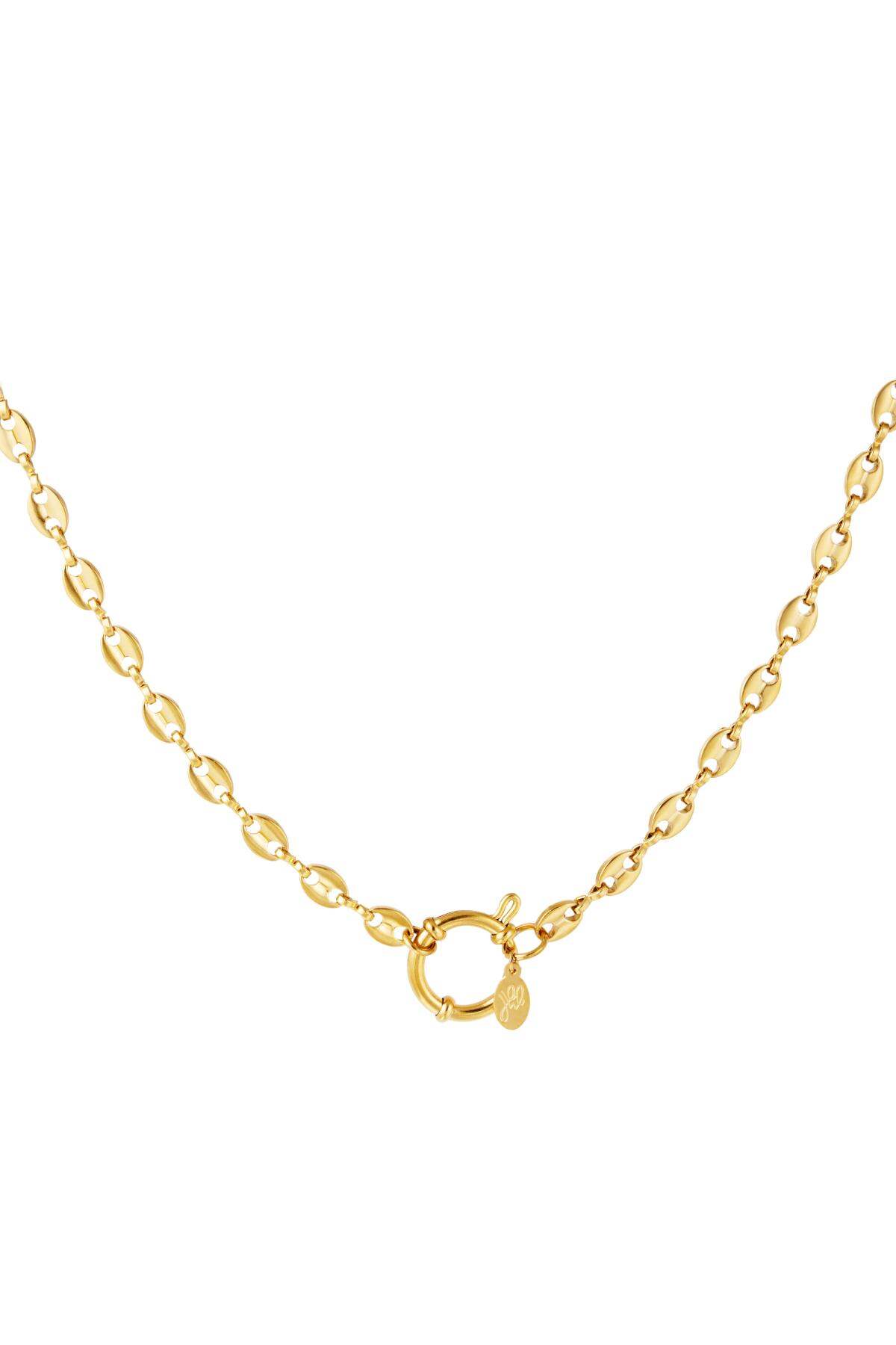 stainless steel linked necklace 2