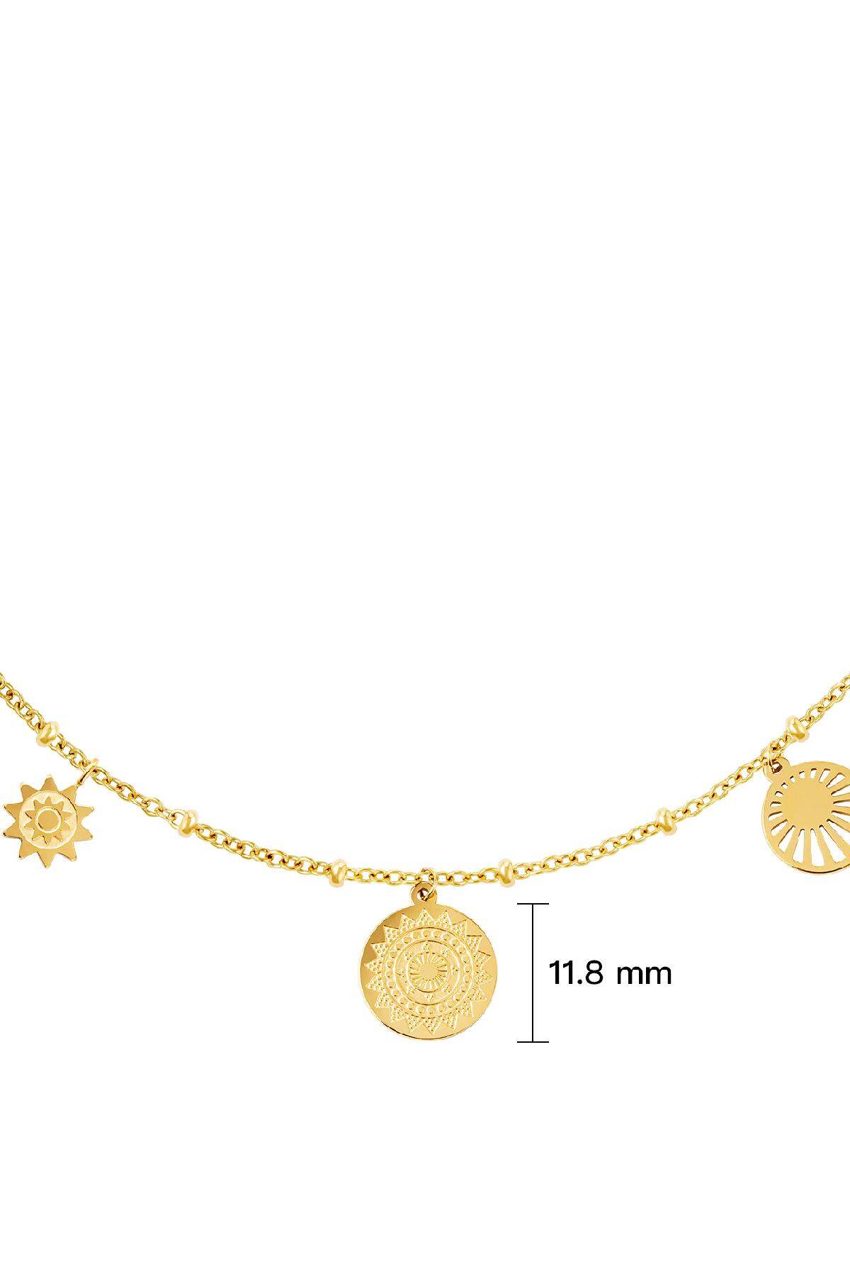 Ketting zon Goud kleur Stainless Steel Afbeelding3