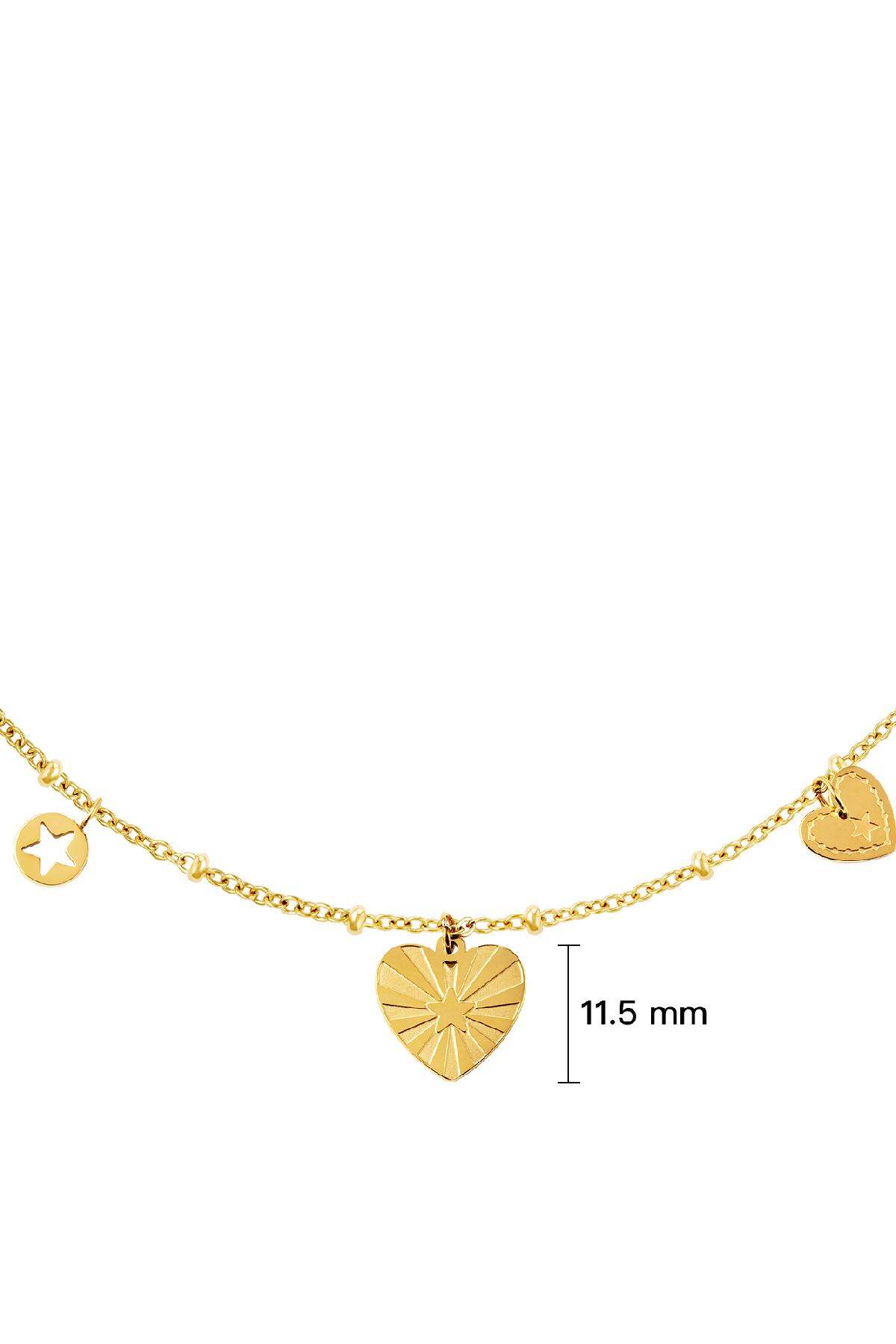 corazones de collar de acero inoxidable  Imagen3
