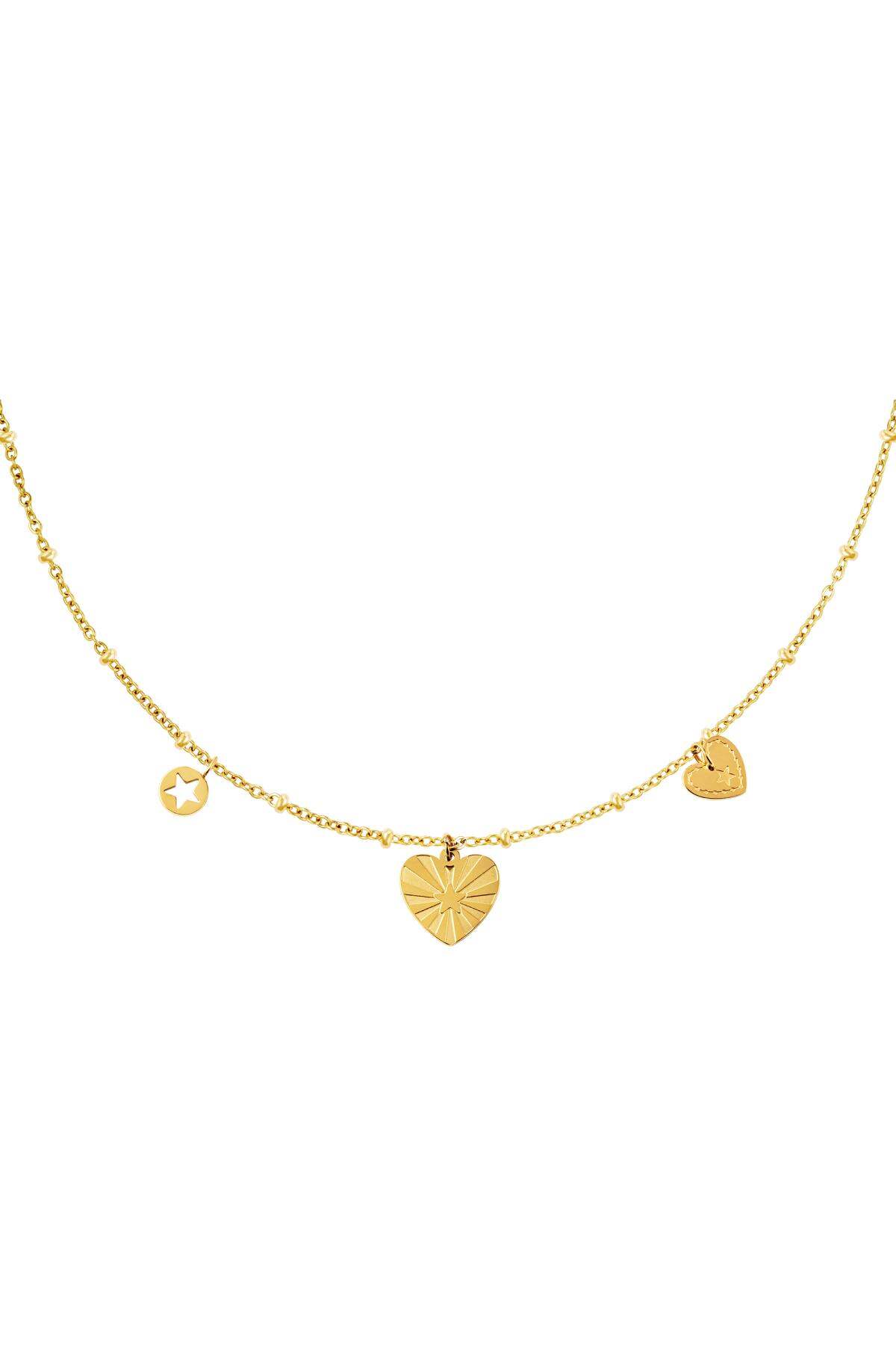 stainless steel necklace hearts 