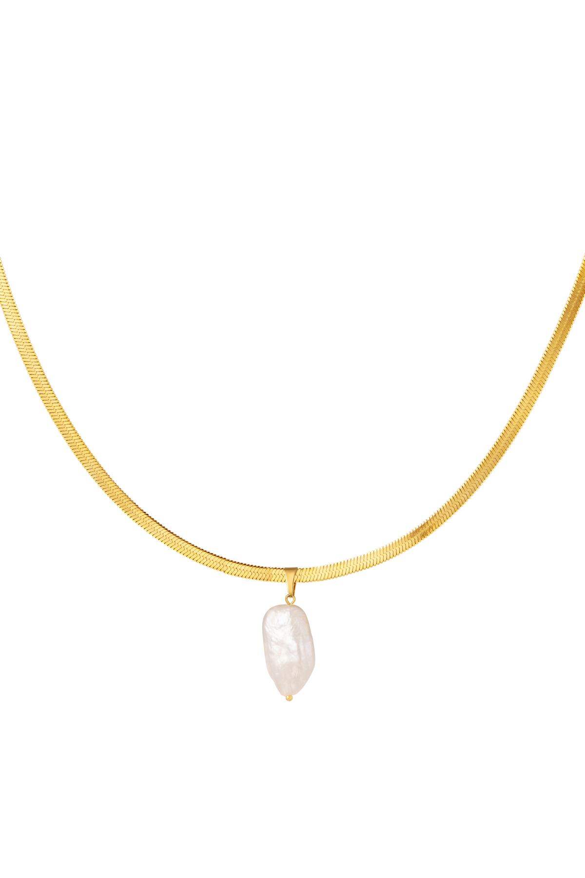 Collar de perlas Color dorado Acero inoxidable 