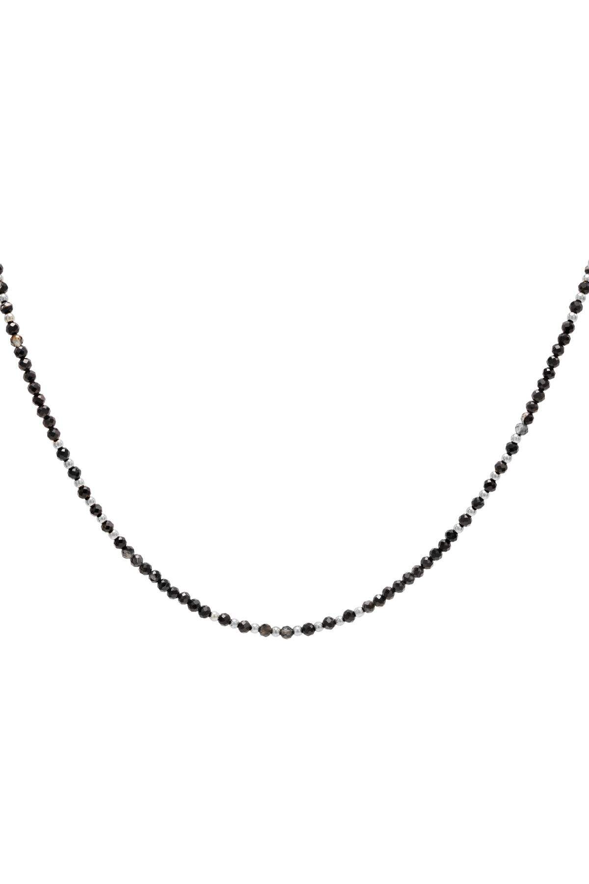 Ketting gekleurde kralen Zilver agaat h5
