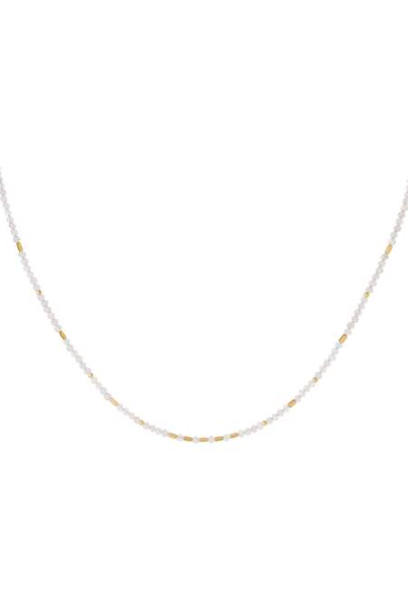 Collana di perline colorate Grey & Gold Stainless Steel 2