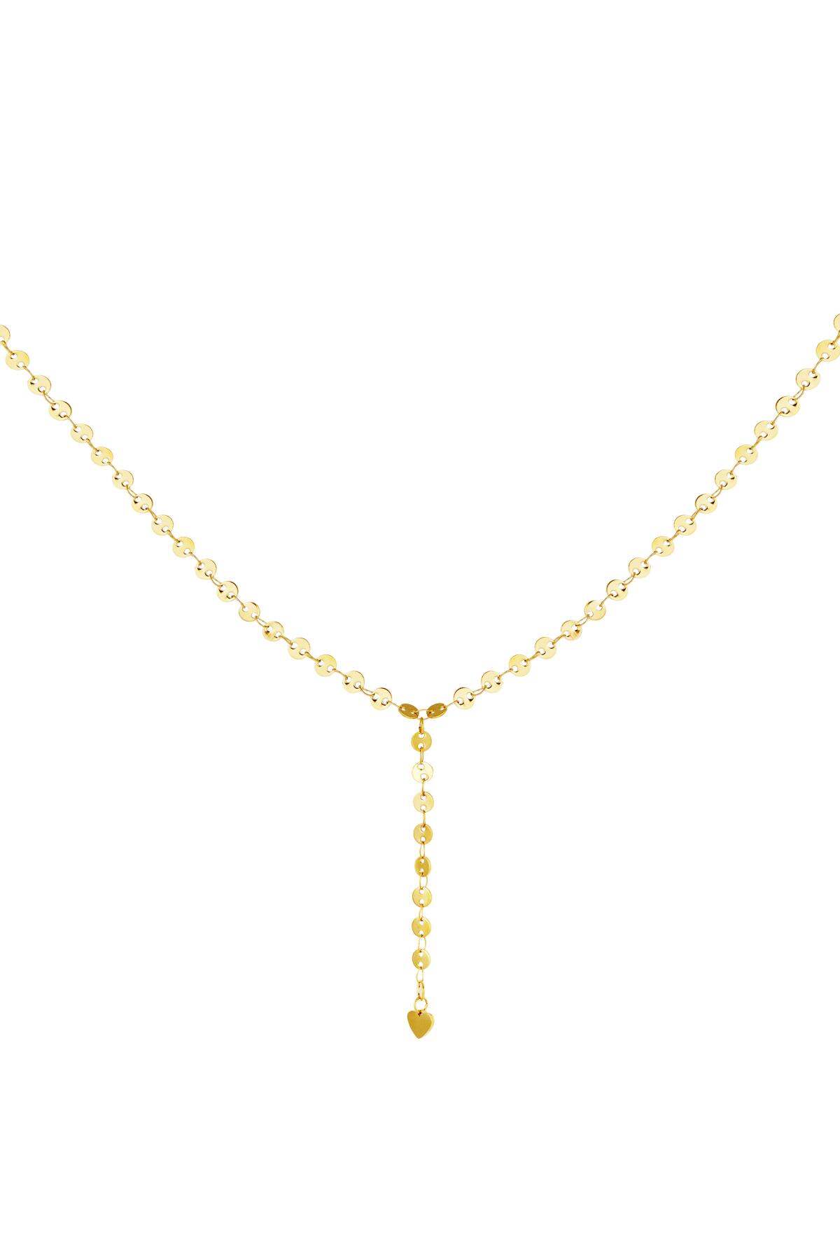 Collana con catena a Y in acciaio inossidabile Gold Stainless Steel (Pack with plastic bag) h5 