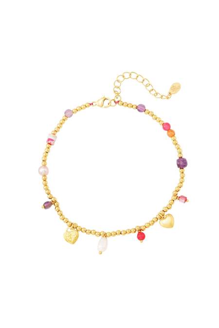 Perline cavigliera in acciaio inossidabile Gold Stainless Steel 2