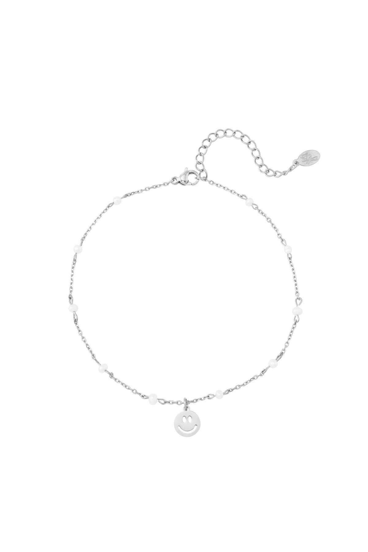 Tobillera sonriente Plata Acero inoxidable 