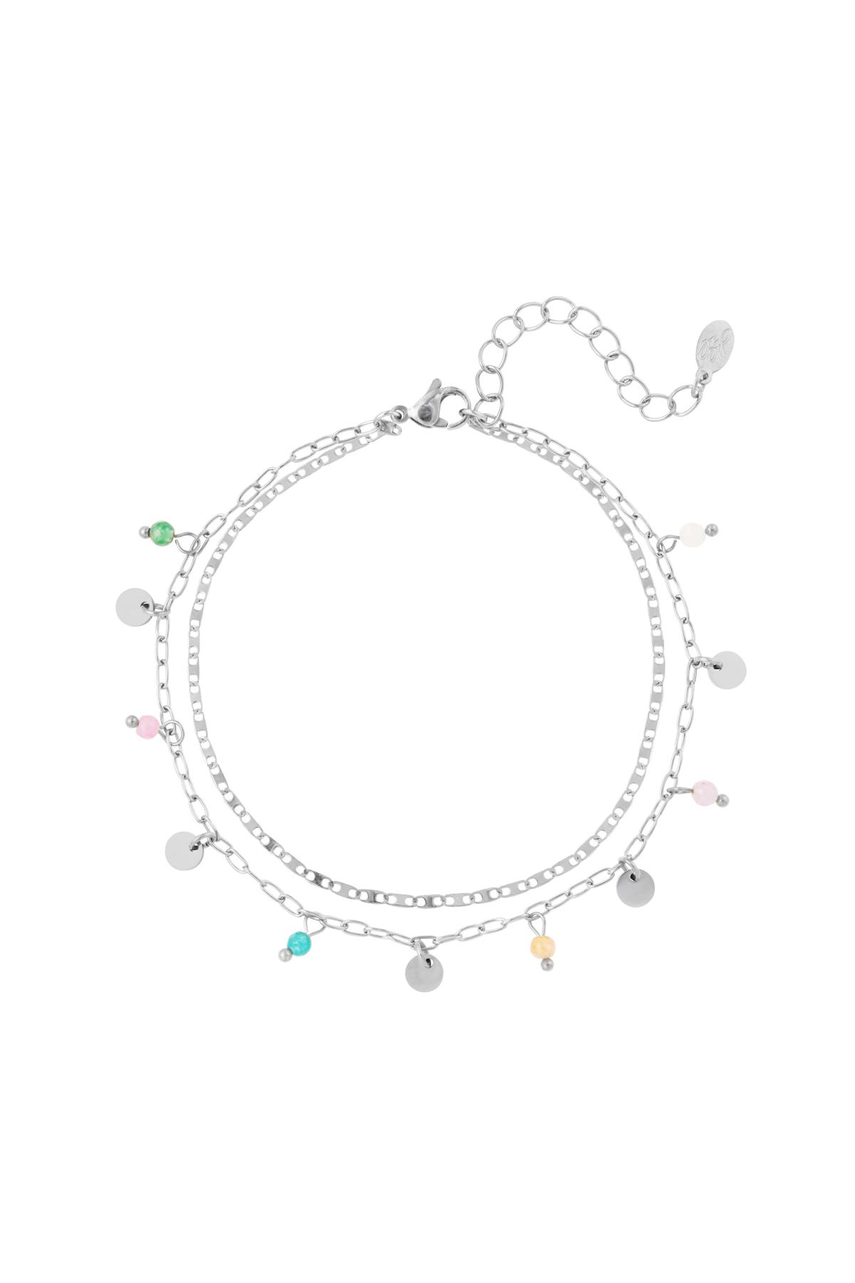 Groothandel Enkelbandje Dubbele Ketting met Bedels Goudkleurig RVS Set van 1, foto 4 van 4