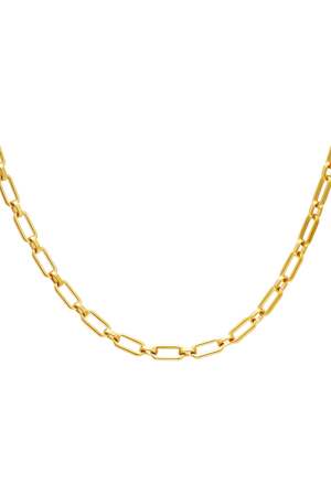 collier déclaration en acier inoxydable couleur or h5