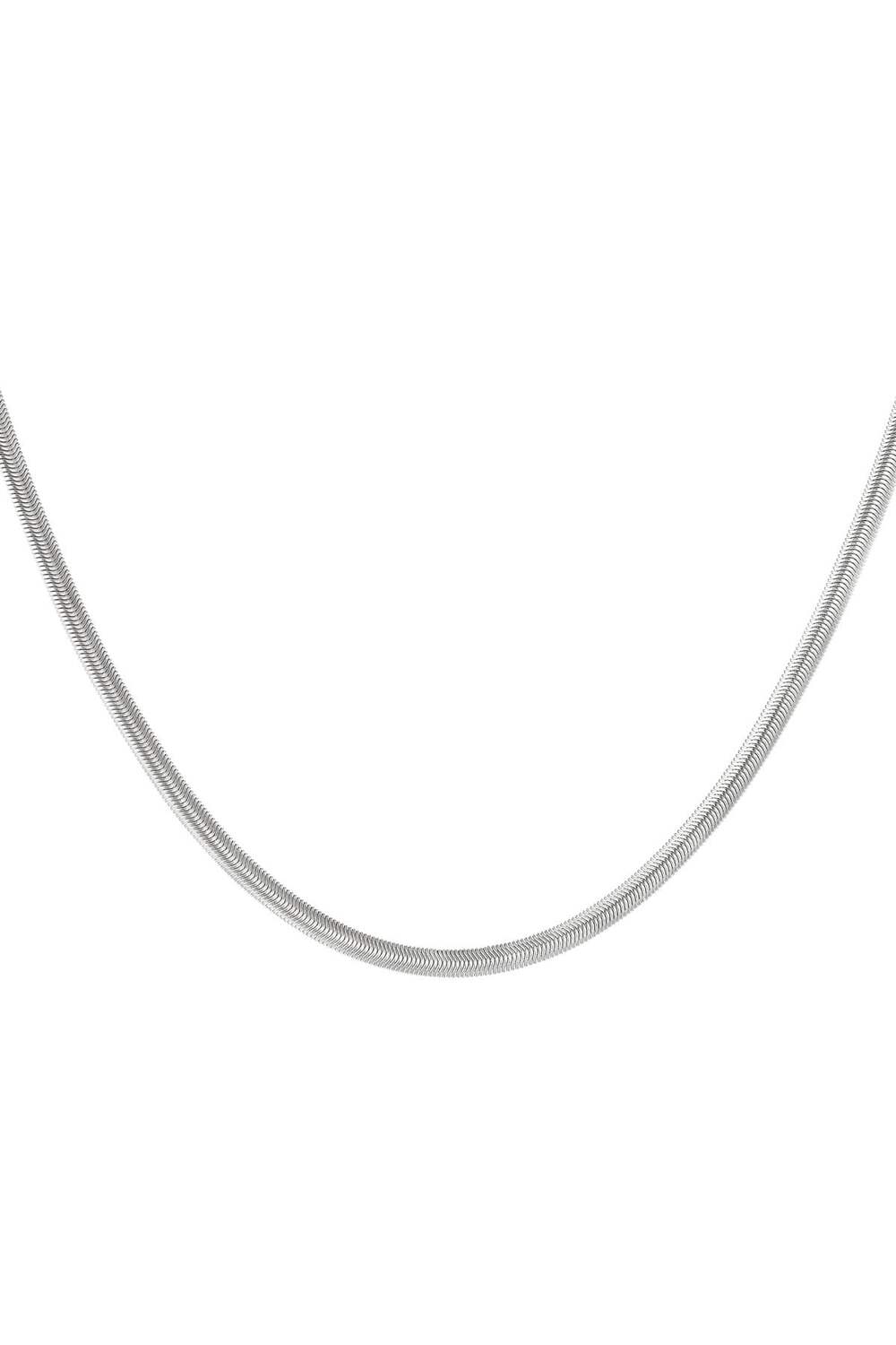 Collier à maillons plats Couleur or Acier inoxydable