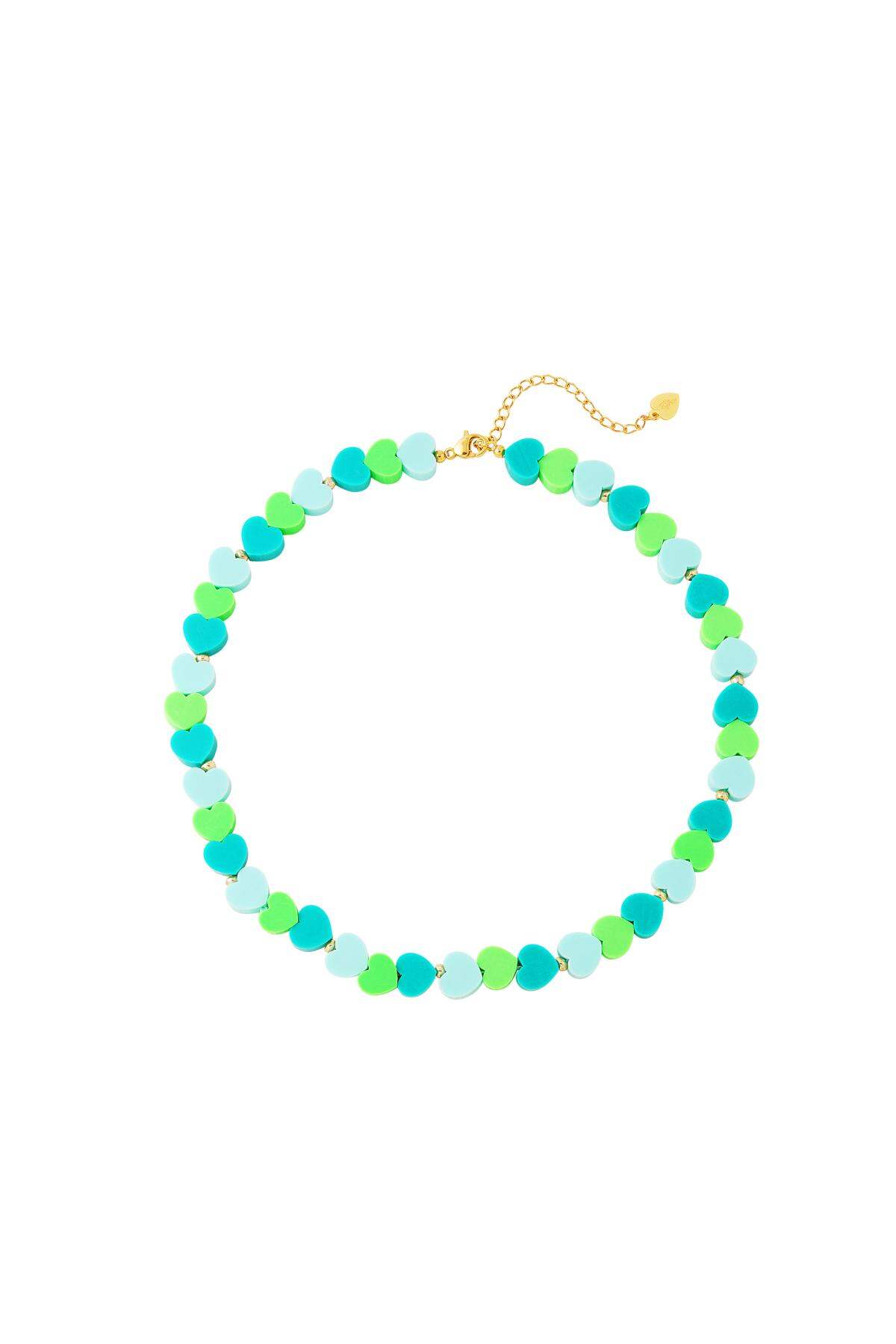 Bambini - Collana Cuori Estivi - Collezione Madre Figlia Green polymer clay h5