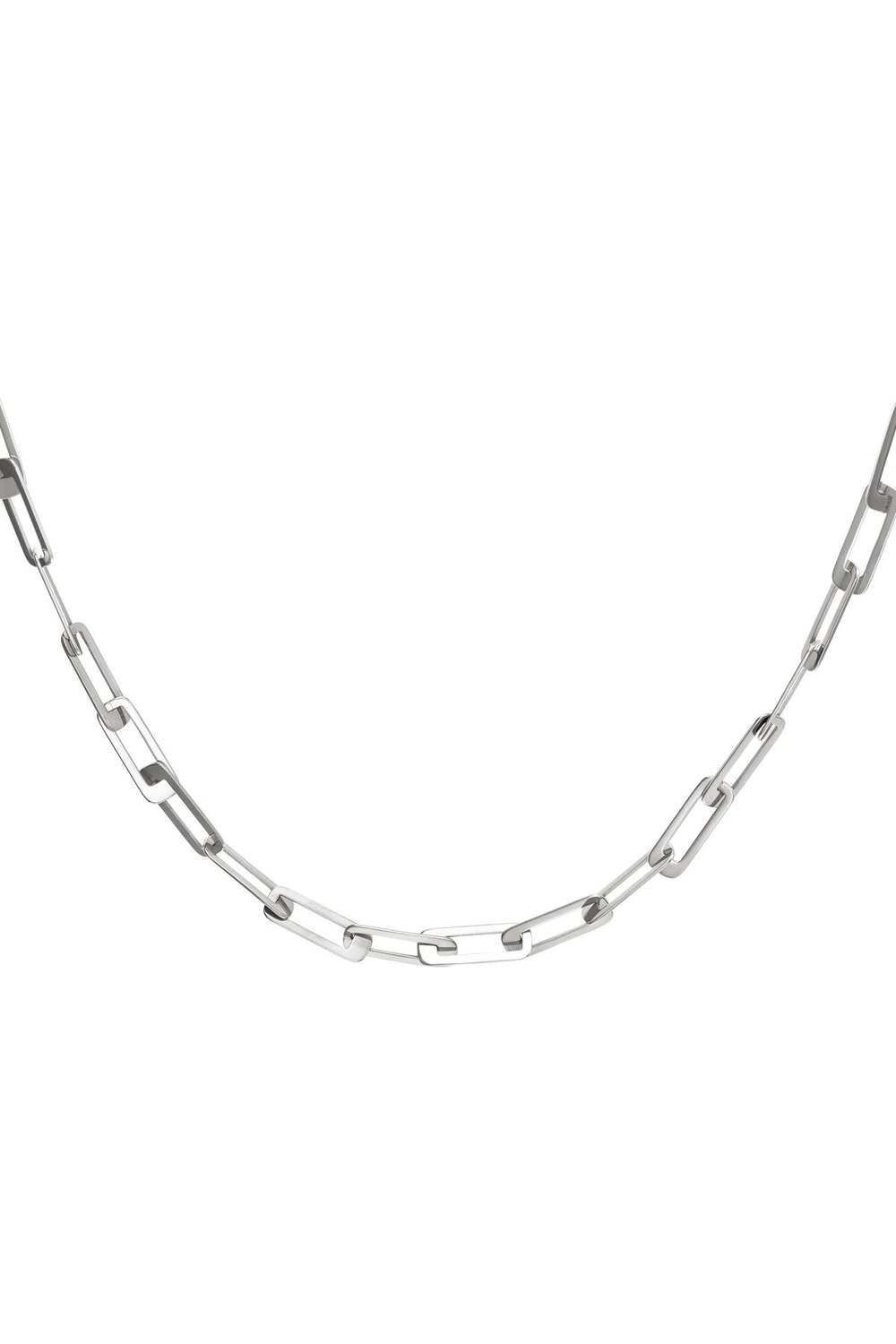 Collier grosse chaîne Argenté Acier inoxydable