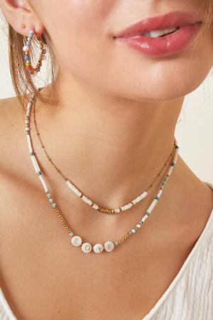 Halskette Liebe - Strandkollektion Goldfarbe Edelstahl h5 Bild3
